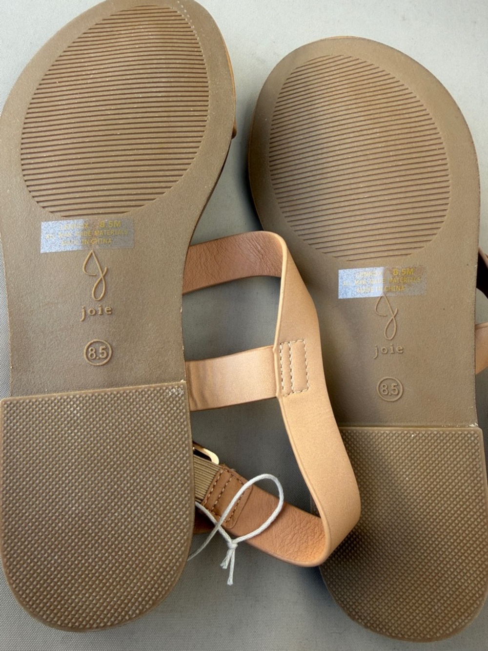 Joie Nude Tan Leather Strappy Sandals - Picture 4 of 5